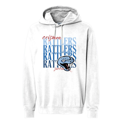 Crismon Rattlers Soccer Comfort Colors Lightweight Hooded Sweatshirt Thumbnail