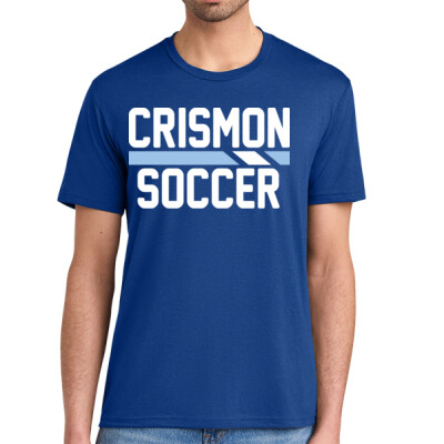 Adult Crismon Soccer Tri-Blend T-shirt - Light Blue Stripe Thumbnail