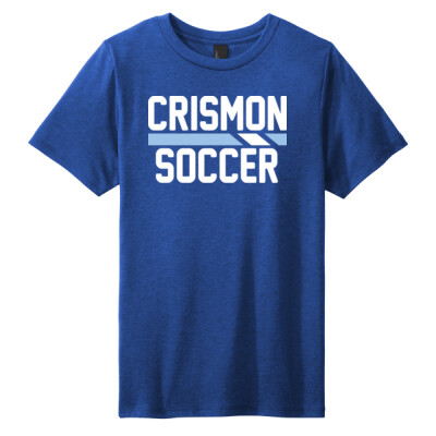 Youth Crismon Soccer Tri-Blend T-shirt - Light Blue Stripe Thumbnail