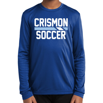 Youth Long Sleeve Crismon Dri-Fit Shirt - Light Blue Stripe Thumbnail