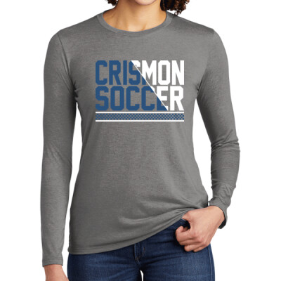 Ladies Crismon Soccer Long Sleeve T-shirt - Checkerboard Stripe Thumbnail